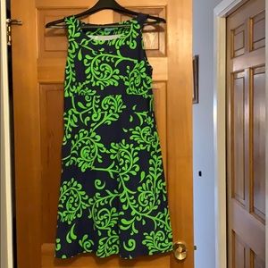 J.McLaughlin navy blue/green dress, Size MD